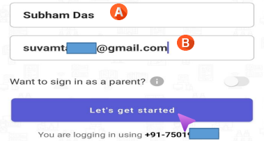 Input name and email - Procedure